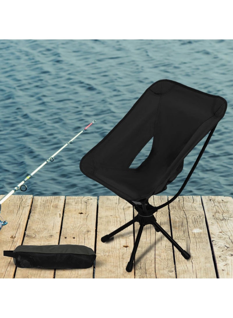 XiuWoo Rotatable Folding Camping Chair Beach Chair Non Slip Stable Seat Outdoor Moon Chair,360° Rotation, Portable Chair for Outdoor Hiking Fishing Picnic Sporting Events Camping Yard BBQ - Image 3