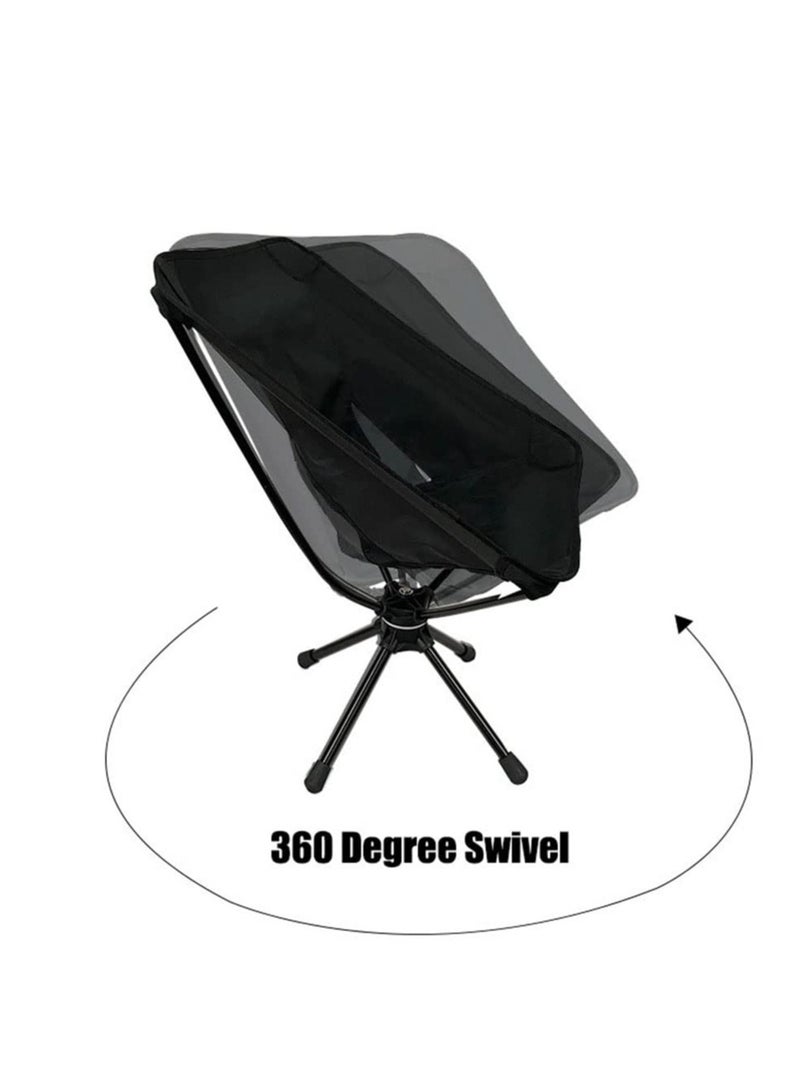 XiuWoo Rotatable Folding Camping Chair Beach Chair Non Slip Stable Seat Outdoor Moon Chair,360° Rotation, Portable Chair for Outdoor Hiking Fishing Picnic Sporting Events Camping Yard BBQ - Image 5