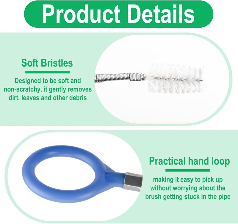 ecocstm Auto Sunroof Drain Cleaning Tool, 196 Inch Flexible Tube Cleaning Brush, Flexible Drain Brush Extra Long Pipe Cleaners for Car, Car Sunroof Drain Hole Cleaner for Drains, Sewers, Windshields - Image 3