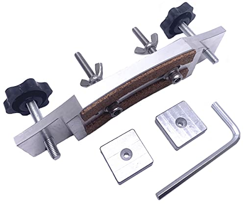 Jiayouy Aluminum alloy Guitar Bridge Clamp with 2pcs Gasket L-Wrench Set Guitars Accessory Luthier Tools Silver - Image 1