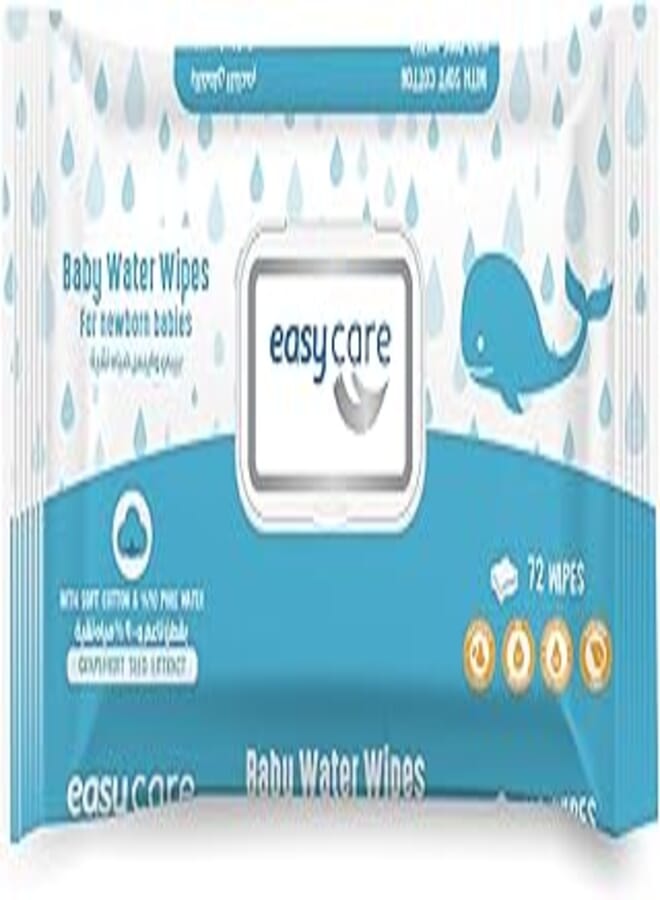 easy care Easy Care Water Baby Wipes, 72 Wipes