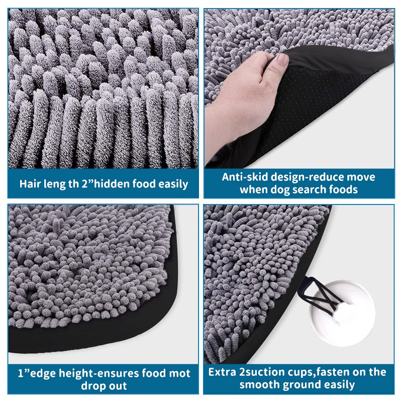 LAMTWEK Snuffle Mat for Dogs, 17" x 21" Dog Snuffle Mat Interactive Feed Game for Boredom, Encourages Natural Foraging Skills and Stress Relief, Easy to Fill Machine Washable - Image 4