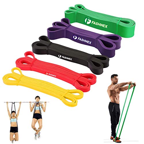 FASHNEX Resistance Bands, Pull Up Assist Exercise Band, Perfect for Mobility, Body Stretching, Home Workout, Fitness Training Loop Bands for Men & Women, Rubber - Image 1