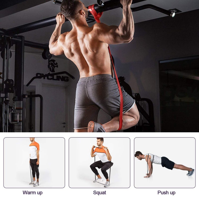 FASHNEX Resistance Bands, Pull Up Assist Exercise Band, Perfect for Mobility, Body Stretching, Home Workout, Fitness Training Loop Bands for Men & Women, Rubber - Image 5