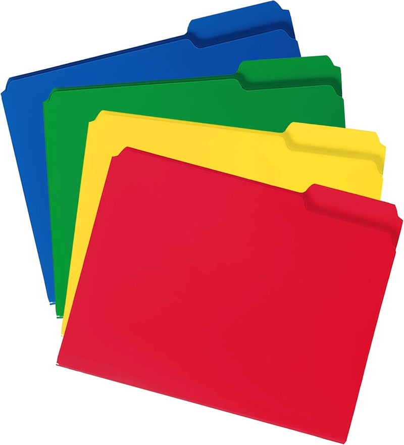 Smead Poly File Folder, 1/3-Cut Tab, Letter Size, Assorted Colors, 24 per Box - Image 3