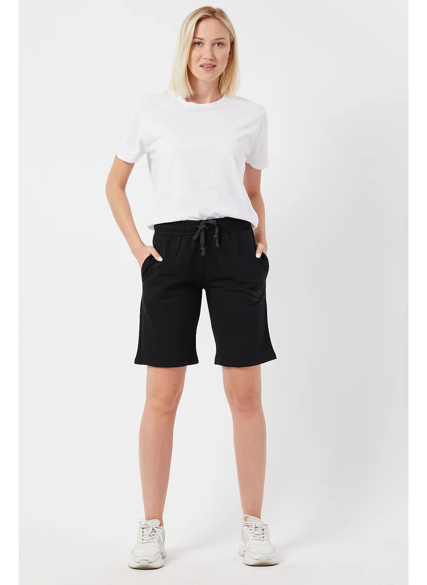 Twenty3 Women's Basic Long Knitted Shorts-Bermuda