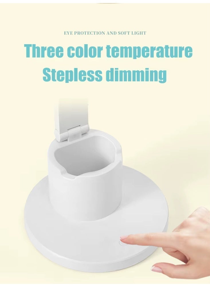 LED table lamp/desk lamp for home office, eye protection, auto-dimming reading light with 3 color modes, touch control with auto-off timer. - Image 5