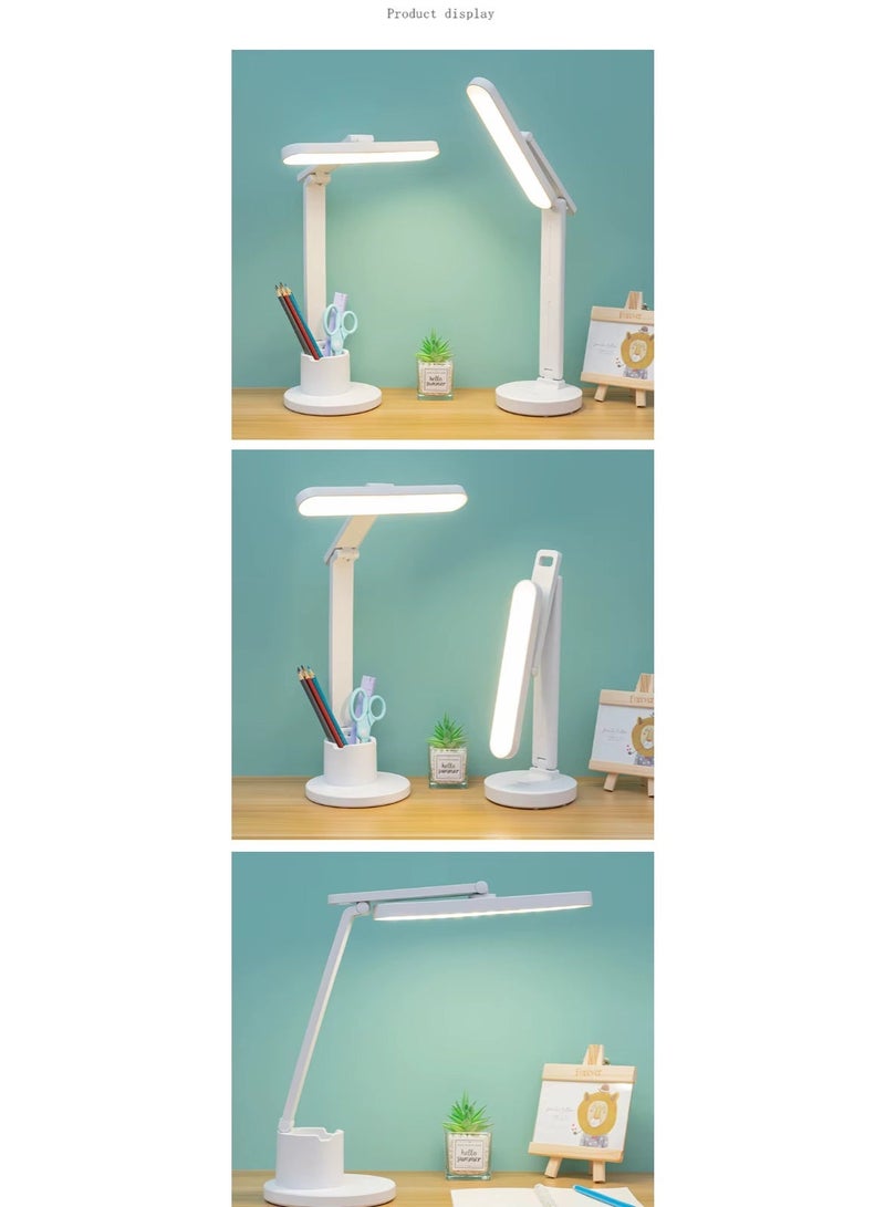 LED table lamp/desk lamp for home office, eye protection, auto-dimming reading light with 3 color modes, touch control with auto-off timer. - Image 4