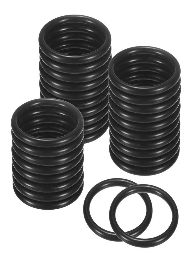 M METERXITY 30-Pack Dream Catcher Rings,2.4 Inch Plastic Macrame Wreath Floral Round Rings Plastic O Rings Hoop for DIY Wedding Wreath/Wall Hanging/Christmas/Camping Black 0.24 Inch - Image 1