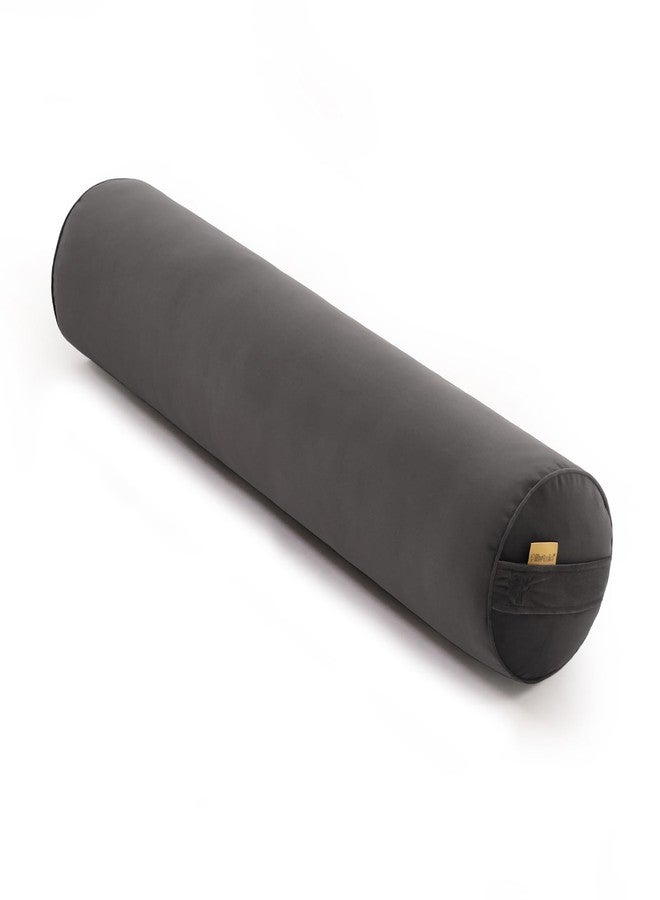 Ailuteie Long Pillow for Bed - Round Bolster Pillow for Adults, Body Pillow for Sleeping, Ergonomic Support,39.37 x 7.87 Inches,Steel Gray - Image 1