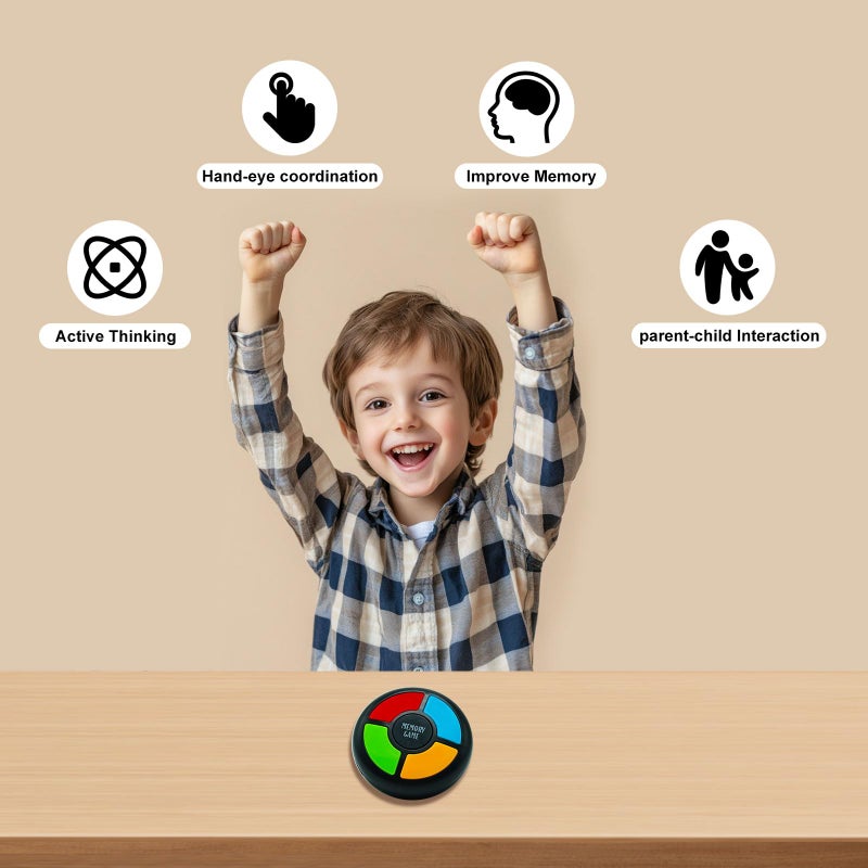 Gelabur Handheld Memory Games for Kids Ages 4-8, Light Up Electronic Toys, Car Travel Board Games for Kids,Birthday Gifts for 3-12 Year Old Boys - Image 3