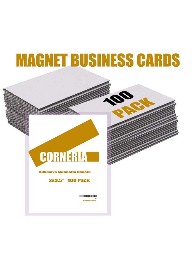 Corneria Self Adhesive Business Card Magnets 20mil - Peel and Stick - Pack of 100, lexible Magnetic Sheets for Photos, Crafts and Die Storage, Easy Peel & Stick - Image 2