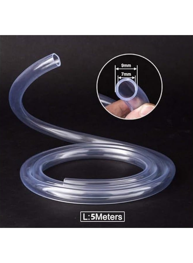 TRASSLE 5M Silicone Tube，Transparent Air Hose，PVC Transparent Tube，Suitable For Planting Water Tanks Water GunsAnd Irrigators - Image 2
