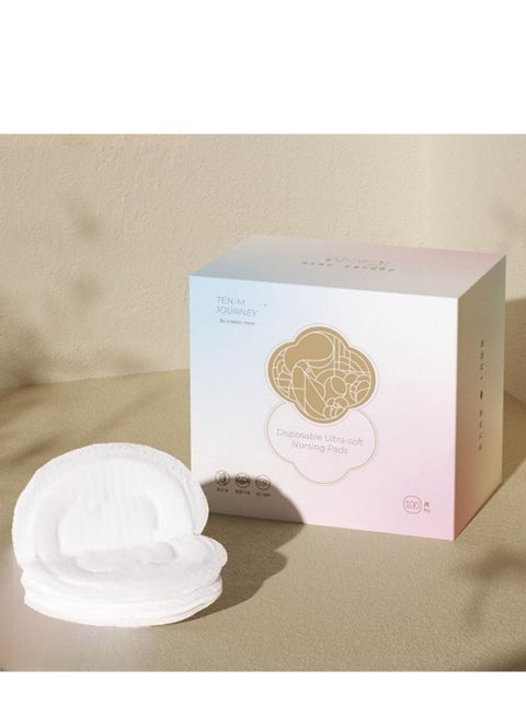 100 Count Disposable Nursing Pads for Breastfeeding, Ultra Soft and Comfortable, Sterilized, Each Individual Packaging