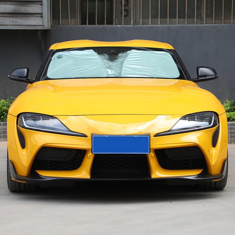 Daeiclru Car Windshield Sun Shade Fit for Toyota Supra GR A90 A91 MK5 2019-2024, Foldable Front Window Sunshade Protector, Auto Sun Heat and UV Rays Blocker Keep Your Vehicle Cool Interior Accessories - Image 4