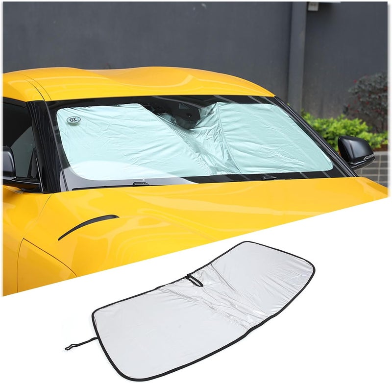 Daeiclru Car Windshield Sun Shade Fit for Toyota Supra GR A90 A91 MK5 2019-2024, Foldable Front Window Sunshade Protector, Auto Sun Heat and UV Rays Blocker Keep Your Vehicle Cool Interior Accessories - Image 1
