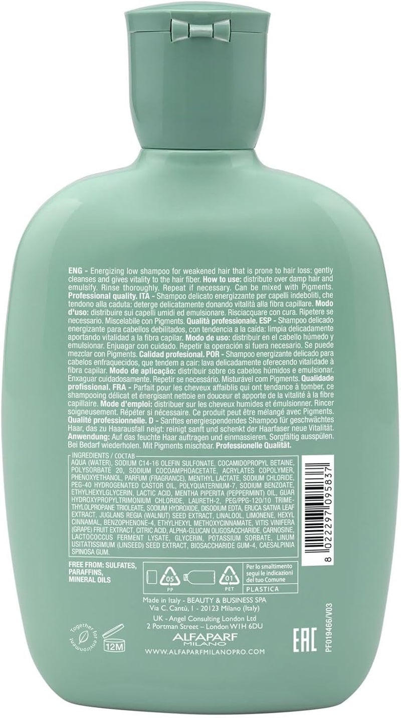 Alfaparf Milano Semi Di Lino Scalp Renew Energizing Low Shampoo, 250 Ml - Image 2