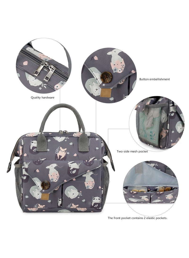 Portable Waterproof Mommy Handbag Durable Anti Dirty Handheld Baby Care Tote Bag for Outdoor Daily Outings - Image 2