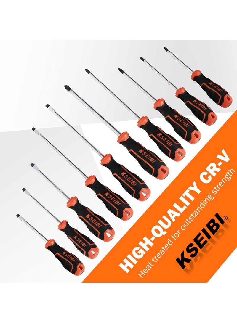 KSEIBI 8PCS Slotted And Phillips Screwdriver Set, Professional Cushion Grip Screwdriver Set with High Torque, Assembling Furniture, Repairing Appliances, Electronic Repairs, Automotive and Household Repairs.  - Image 5