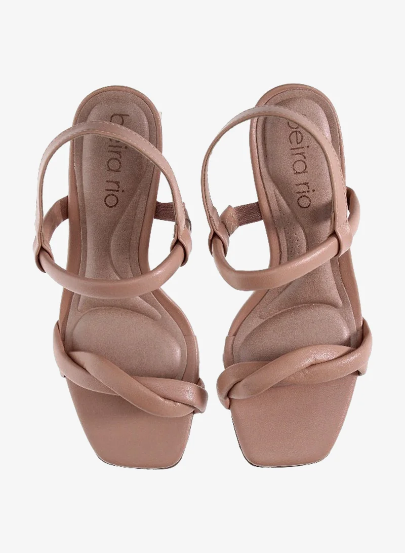 Beira Rio Beige High Heels Sandals with Back Strap – Elegant sling Back Heels for Girls & Ladies for Women | Best Price UAE