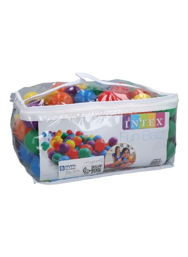 INTEX 100-Piece Small Fun Balls with Bag Multicolour  25.4 x 46 x 30.4 cm 49602  - Image 4