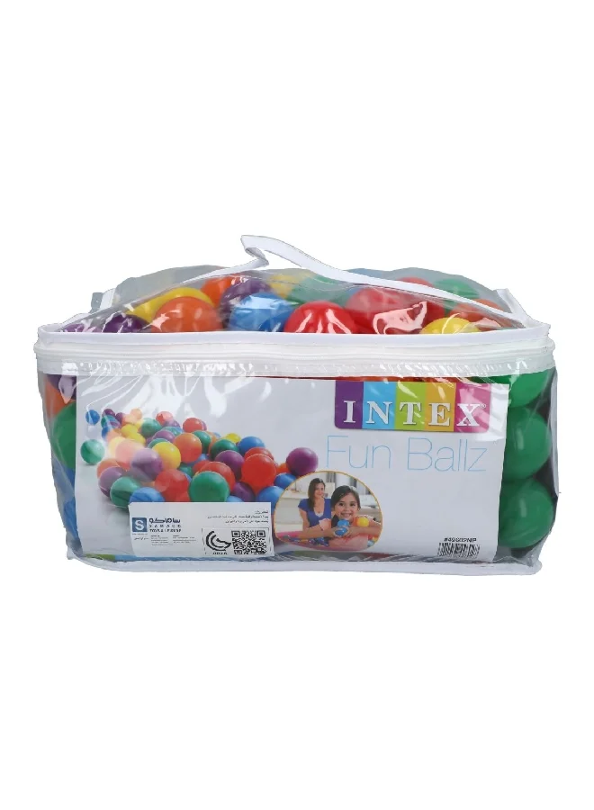 INTEX 100-Piece Small Fun Balls with Bag Multicolour  25.4 x 46 x 30.4 cm 49602