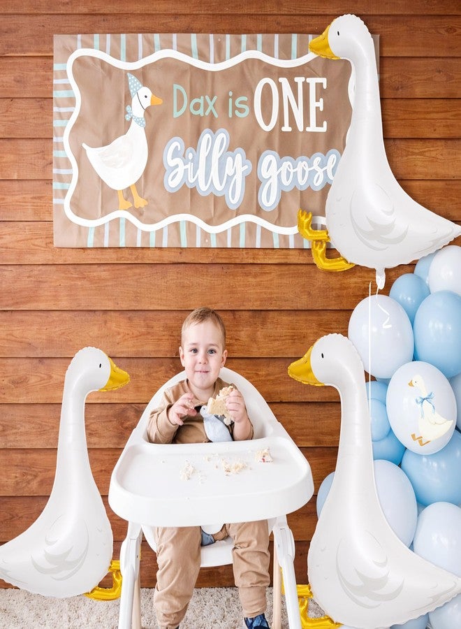 Kriyokiaa 35" Silly Goose Foil Balloons - 5 Pack Goose Aluminum Balloons for One Silly Goose Birthday Decor, Baby Showers, & Themed Events Party Decorations for Kids’ Activities, Indoor & Outdoor Use - Image 5