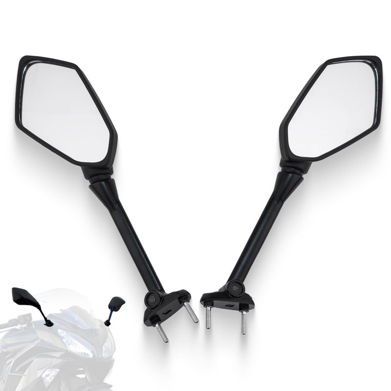 FOVPLUE Long Rear View MirrorsMotorcycle Left and Right Mirrors Adjustment for Kawasaki Ninja 650R 20092016Ninja 1000 Z1000SX 20112015NINJA 400R 20102014 NINJA ER6F ER6F 20092016