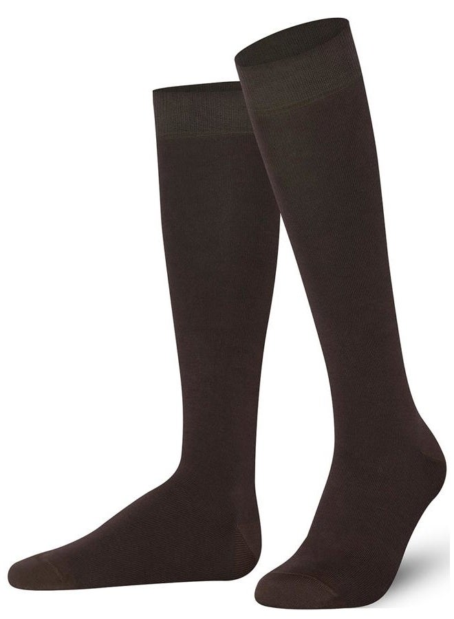 Mysocks Unisex Knee High Long Socks Brown,4-7 - Image 1