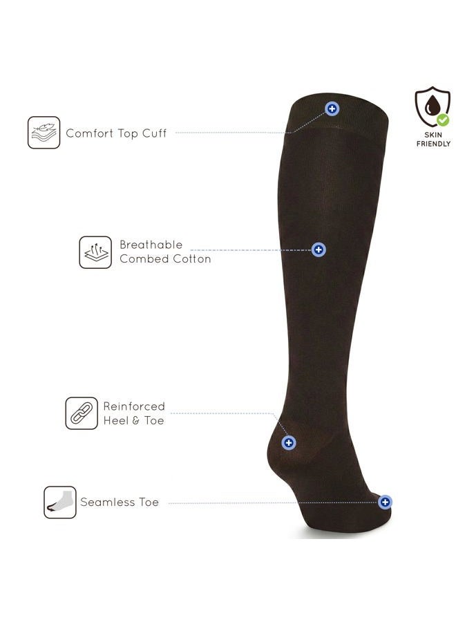 Mysocks Unisex Knee High Long Socks Brown,4-7 - Image 3