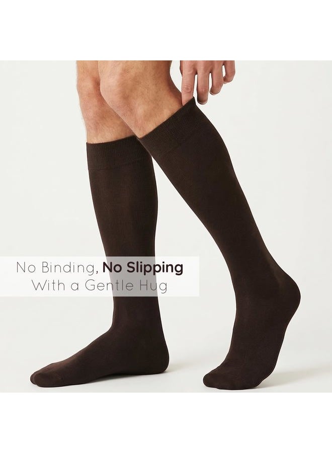 Mysocks Unisex Knee High Long Socks Brown,4-7 - Image 4