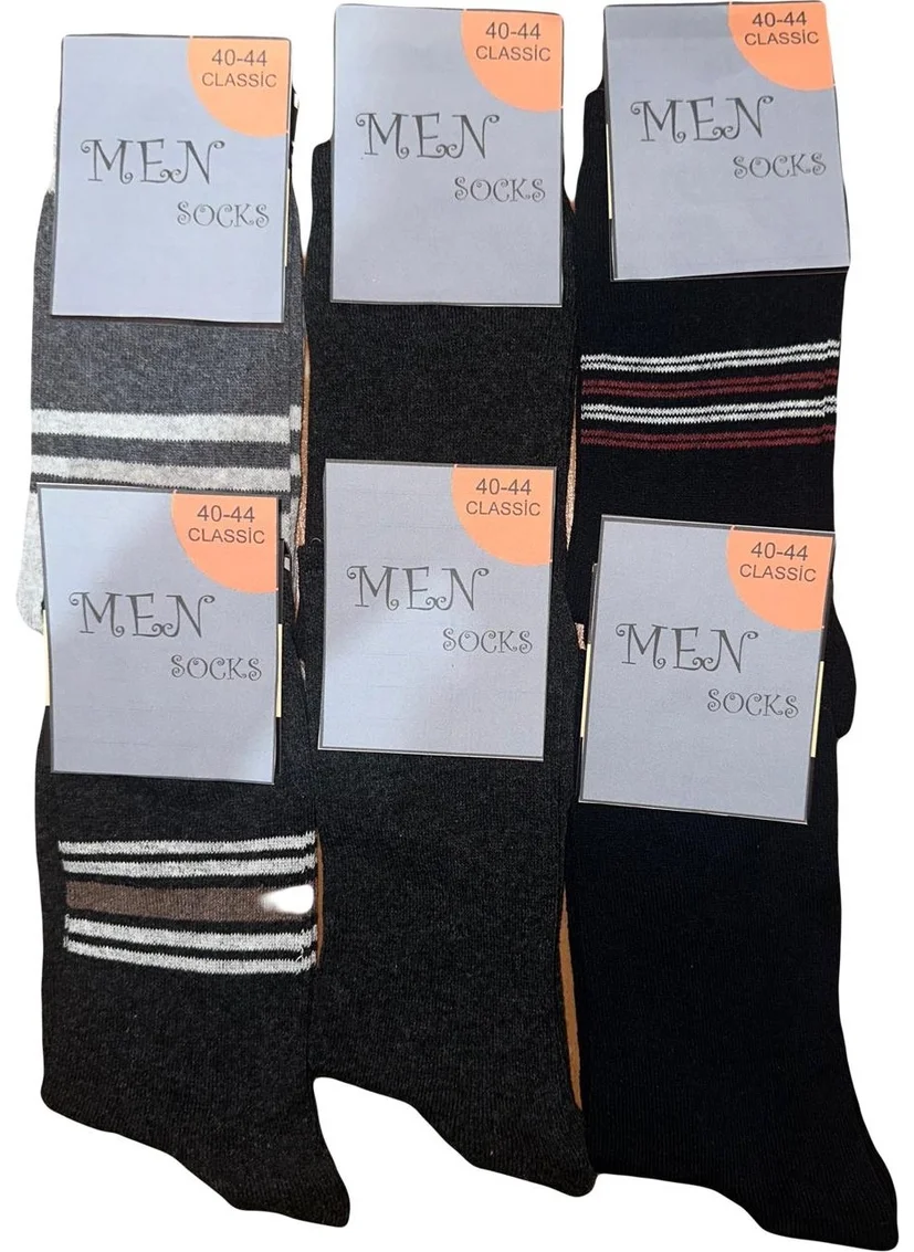 كي واي سي Male Socket Plain and Patterned Mixed Socks 6 Piece Pack