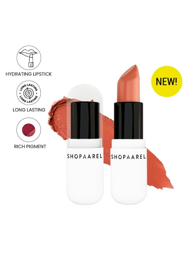 شوبارل أحمر الشفاه "فيلفيت فيوجن مات" (Velvet Fusion Matte) من Shopaarel – ترطيب يدوم طويلاً ولمسة نهائية مخملية ناعمة – درجة Hot02 - Image 3