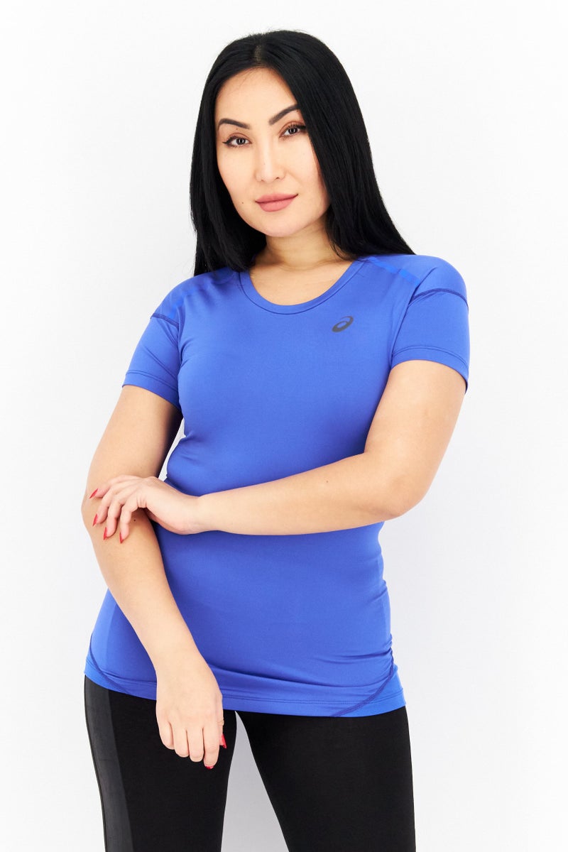 asics Women Sportswear Fit Short Sleeve Training T-Shirt, Blue - Image 1