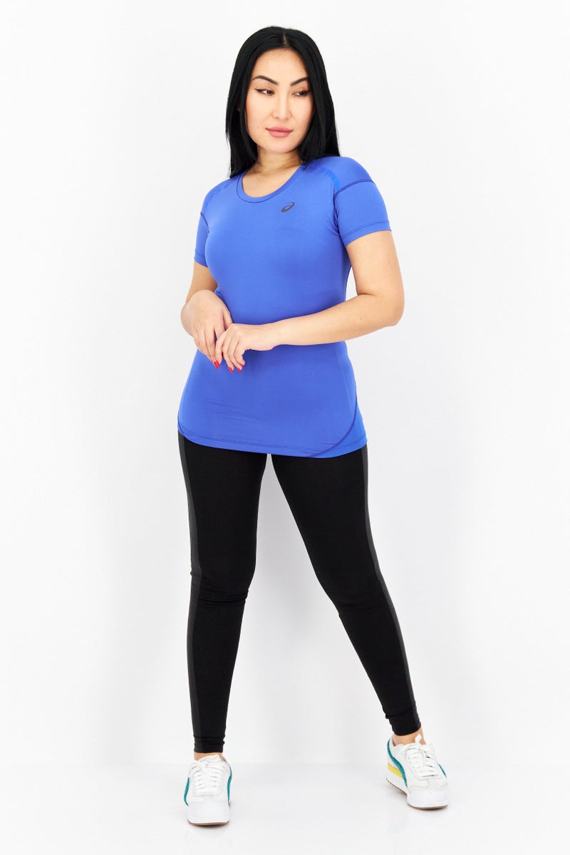 asics Women Sportswear Fit Short Sleeve Training T-Shirt, Blue - Image 4