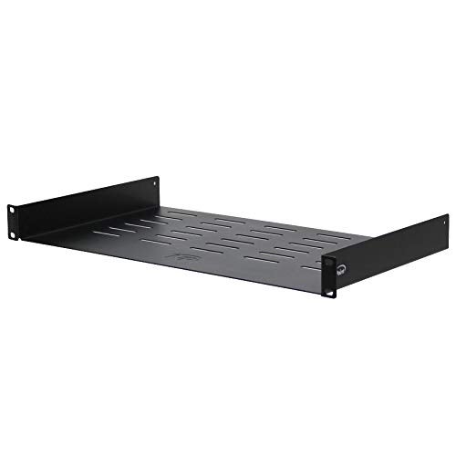 NavePoint Universal Rack Tray Vented Shelves 1U Black 10.5 Inches (270mm deep) No Lip - Image 5