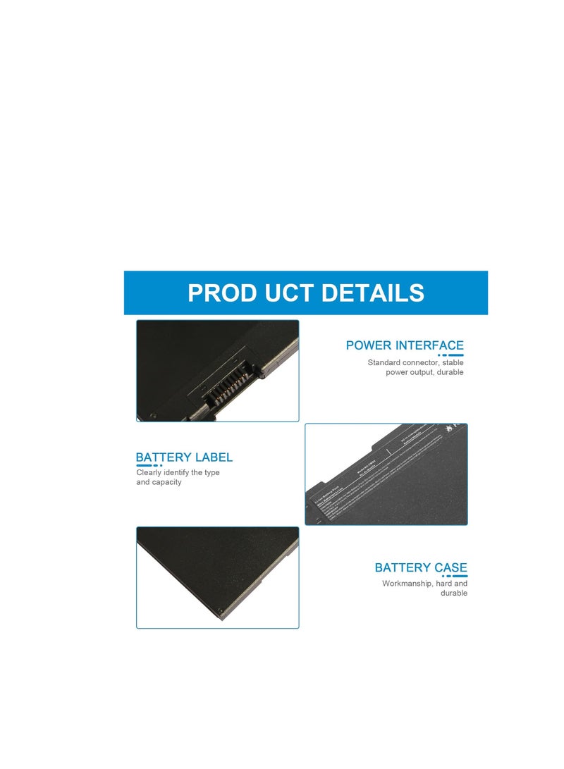 Terabyte بطارية CM03XL تناسب HP EliteBook 740 745 750 755 840 845 850 855 G1 G2، تناسب HP ZBook 14 15u، رقم القطعة: HSTNN-DB4Q HSTNN-L11C-5 HSTNN-LB4R 717376-001 CM03 CM03050XL بطارية لابتوب - Image 5