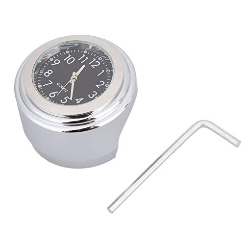 MASO 2pcs 7/8 Inch Motorcycle Handlebar Clock and Thermometer Universal Waterproof Motorcycle Handlebar Clock (Black) - Image 4