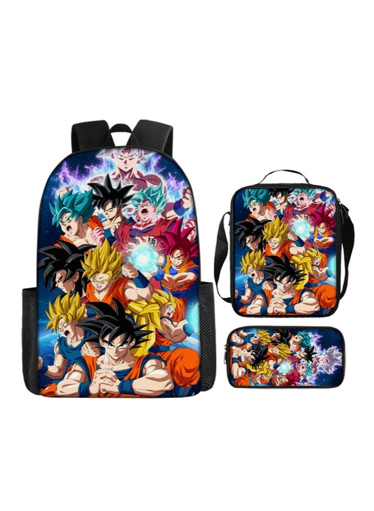 Dragon Ball Super backpack Pencil Case Satchel three-piece suit men and women leisure sports travel backpack student school backpack - Image 1