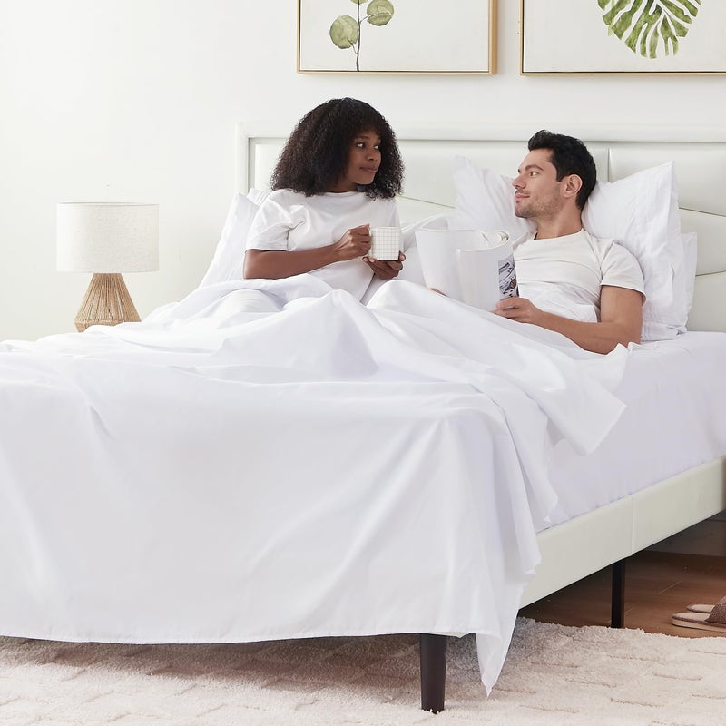 KKN King Sheet Set  6 Piece Breathable & Cooling Sheets  Hotel Luxury Bed Sheets Set  Wrinkle Free & Comfy Sheets Set with Extra Deep Pockets  Secure Fit  Soft & Machine Washable Hotel Bedding - Image 1