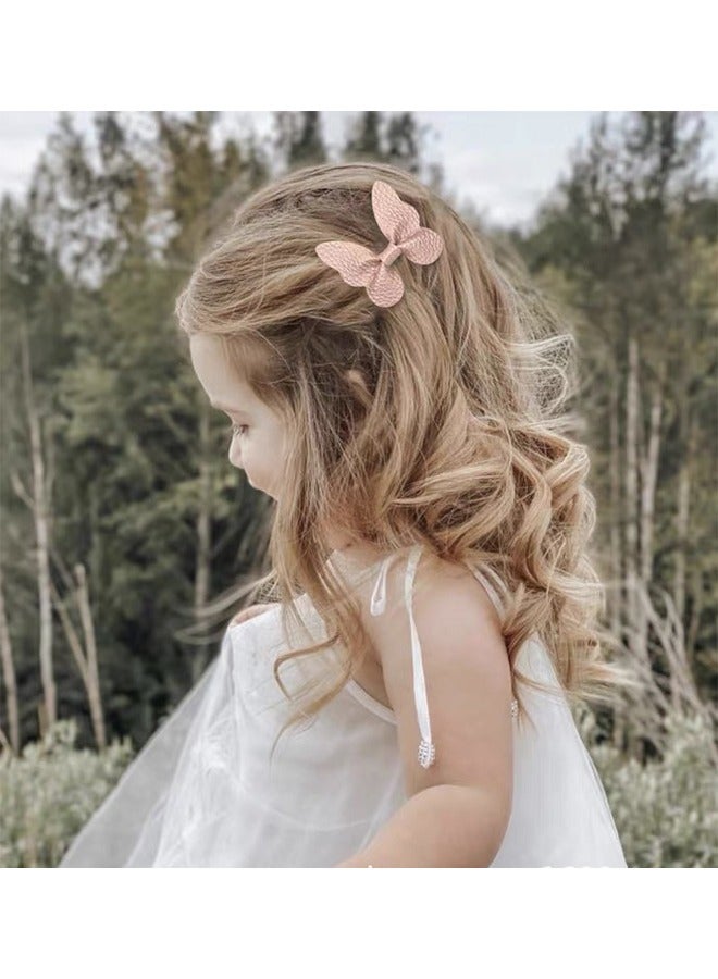 4 Pcs  Butterfly Hair Bows with Alligator Clips - Colorful and Safe Hair Accessories for Baby Girls, Toddlers, and Kids - Image 4