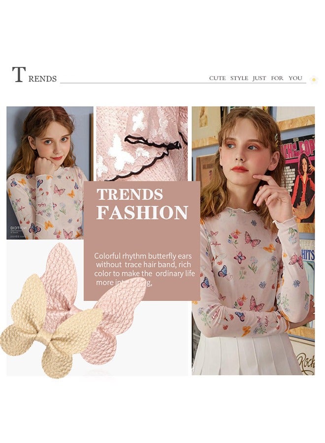 4 Pcs  Butterfly Hair Bows with Alligator Clips - Colorful and Safe Hair Accessories for Baby Girls, Toddlers, and Kids - Image 3