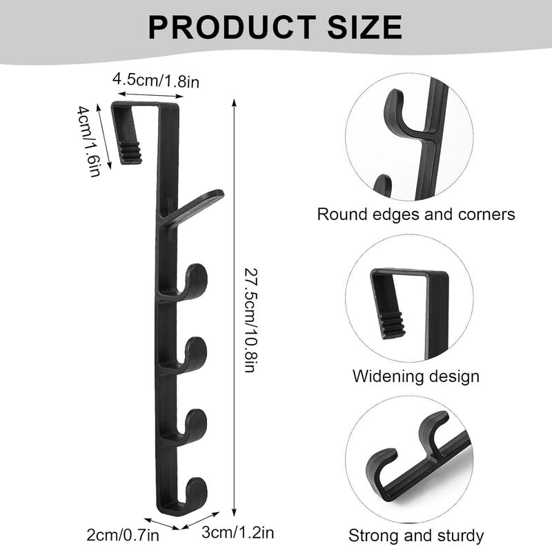 YILANJIN Pack of 2 Vertical Over Door Hooks for Hanging Clothes, Coats, Towels, and Bags - Image 2