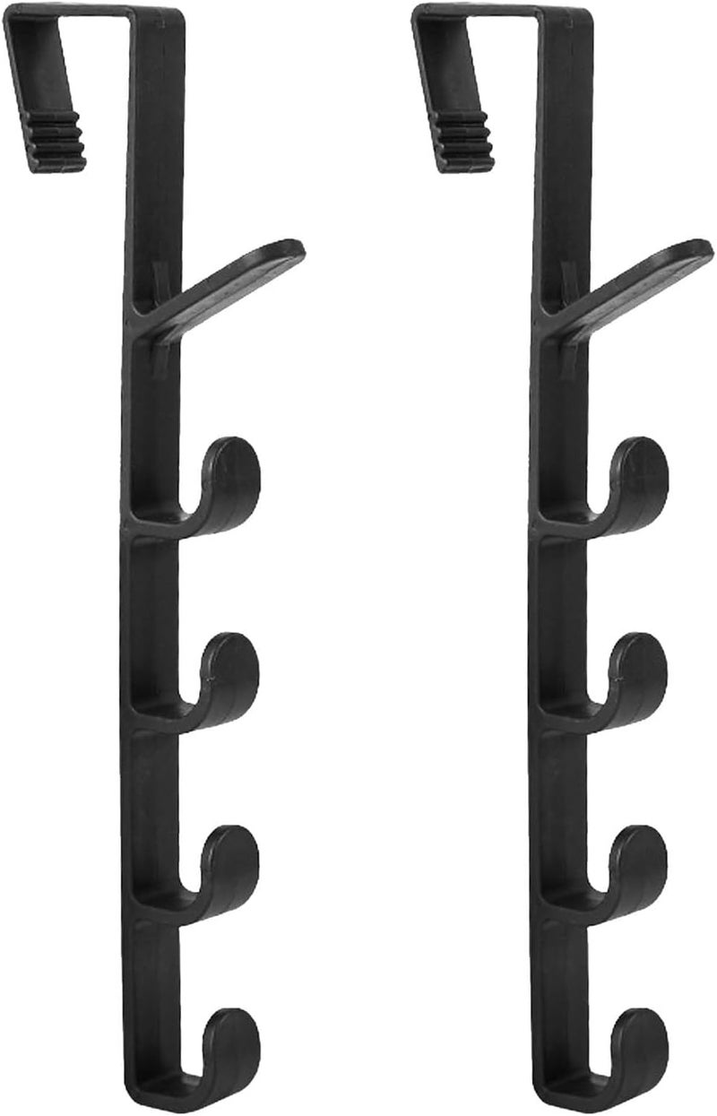 YILANJIN Pack of 2 Vertical Over Door Hooks for Hanging Clothes, Coats, Towels, and Bags - Image 1