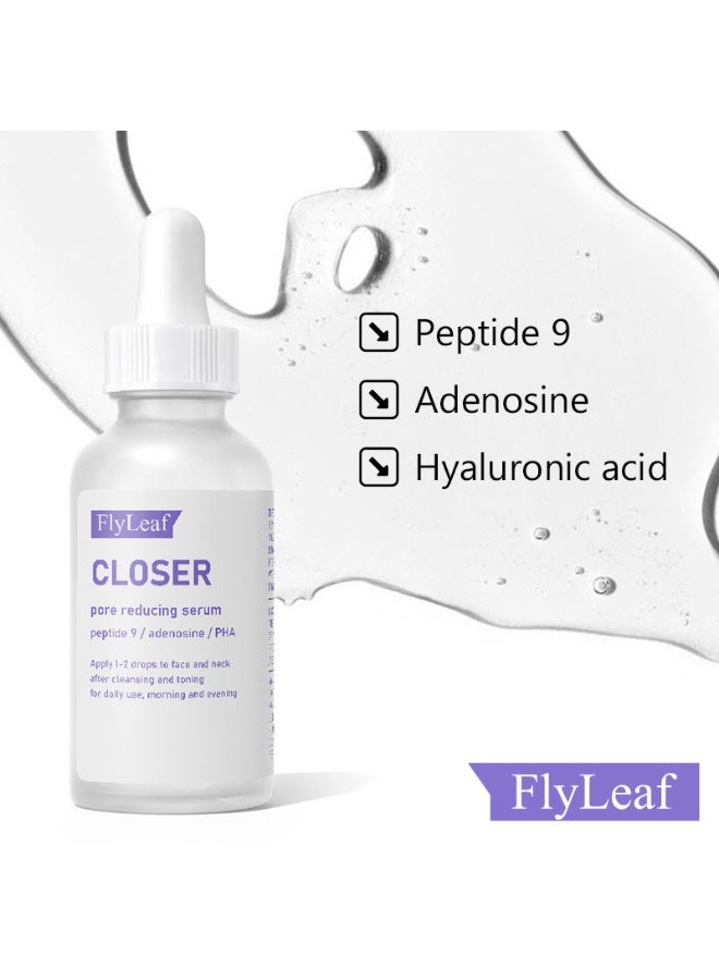 Fly Leaf Closer Serum | Pore Minimizer Serum | 9 Peptides, Vegan Collagen, Adenosine, PHA | Korean Pore Minimizer for Glass Skin, Anti-Aging, Hydration, Elasticity | 1.01 fl oz - Image 4