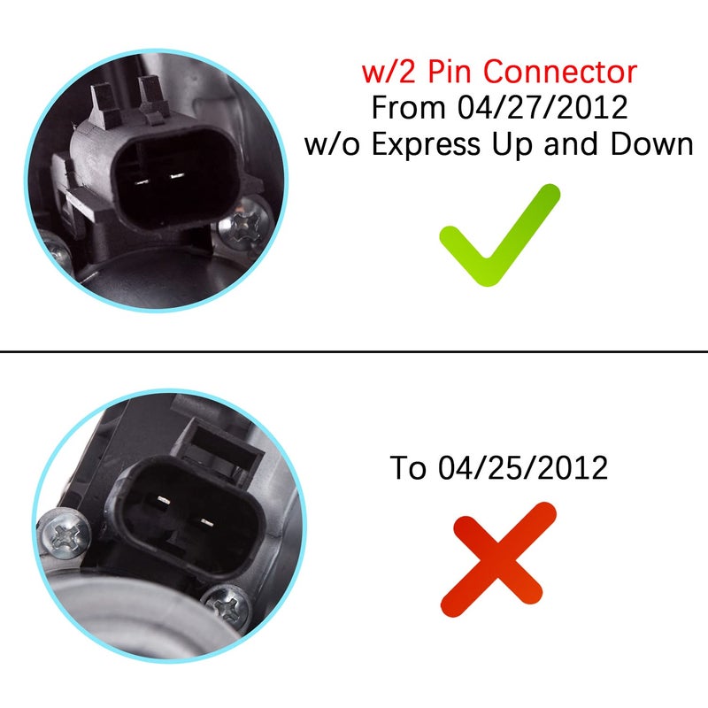 TUCAREST 751-740 Front Right Power Window Lift Regulator with Motor Assembly for 2012-2015 Chevy Cruze - Image 2