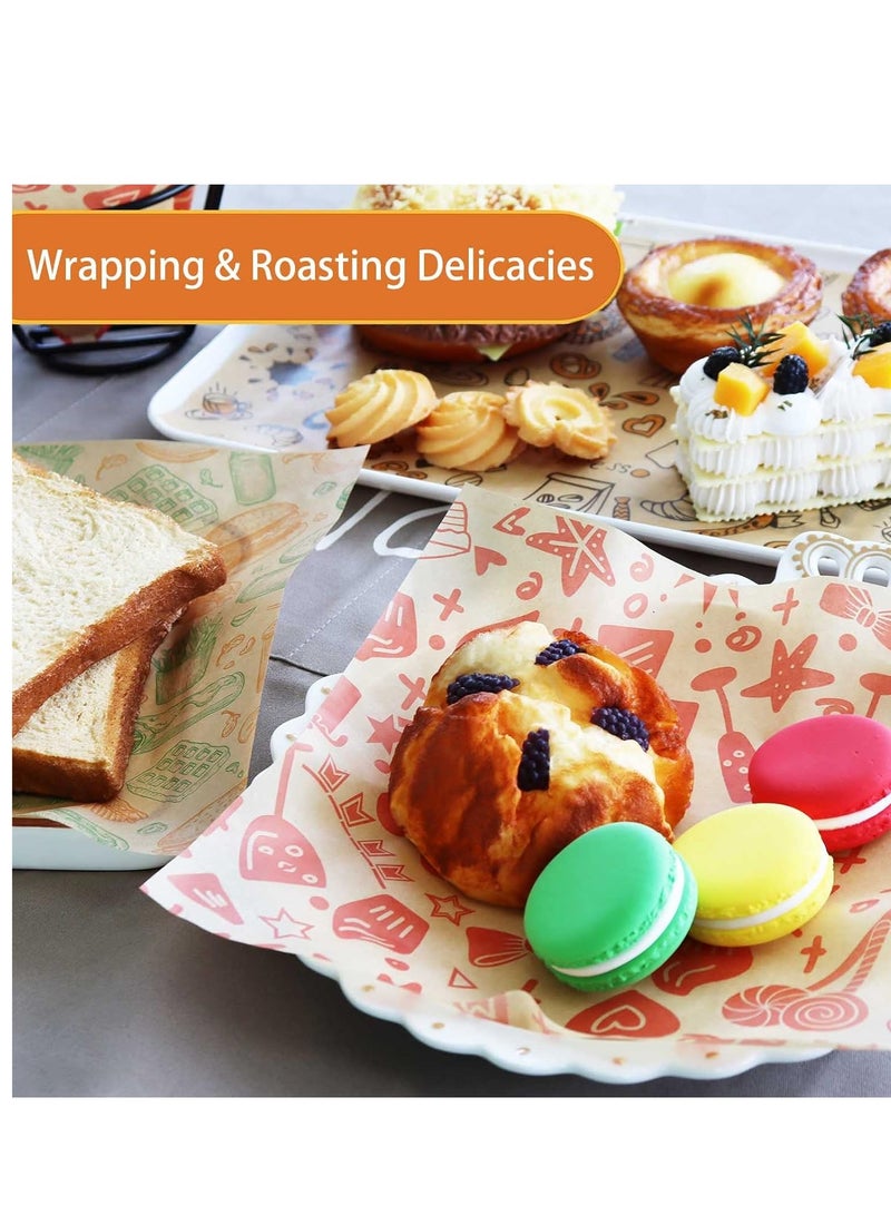 Excefore Food Paper Sheets 150Pack 25 × 35cm Paper Liners for Plastic Food Basket Deli Sandwich Wrappers Best Kraft Food Wrapping Paper Sheets for Picnic Festival Fair or BBQ - Image 5