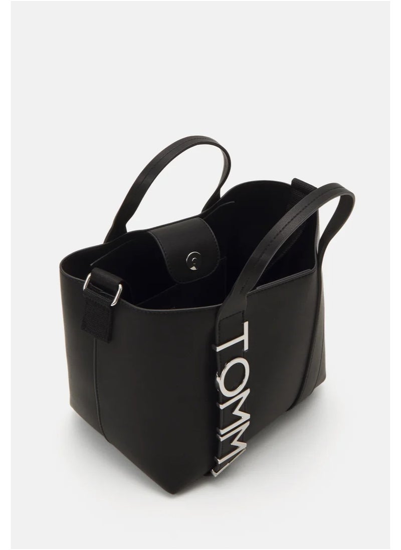 Tommy Hilfiger Plus Tommy Hilfiger Plus CITY BOLD MINI TOTE - Handbag - black  - Image 3