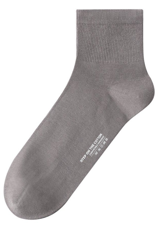 RATSAW 3 Pack Socks Cotton Dress Socks Mens Calf Socks for Business Breathable Soft Athletic Casual Socks Comfort Fit Breathable Sweat Absorptive Odor Resistant Brown  - Image 5