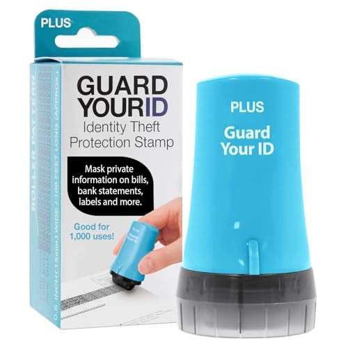 Plus The Original Guard Your ID Advanced Security Roller 2.0 for Identity Theft Prevention Stamping Turquoise - Image 1